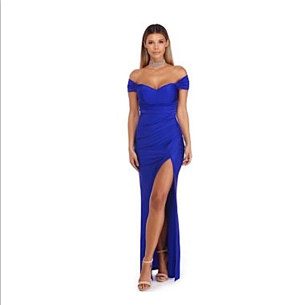 Royal blue gown
